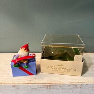 80s Vintage Hallmark Gift of Music Christmas Ornament Music Box - Jingle Bells
